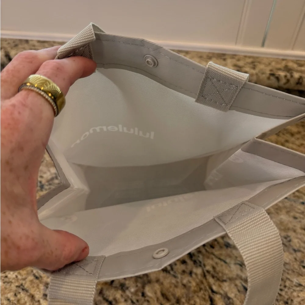 Lululemon Reusable Tote Bag | Small | Light Gray